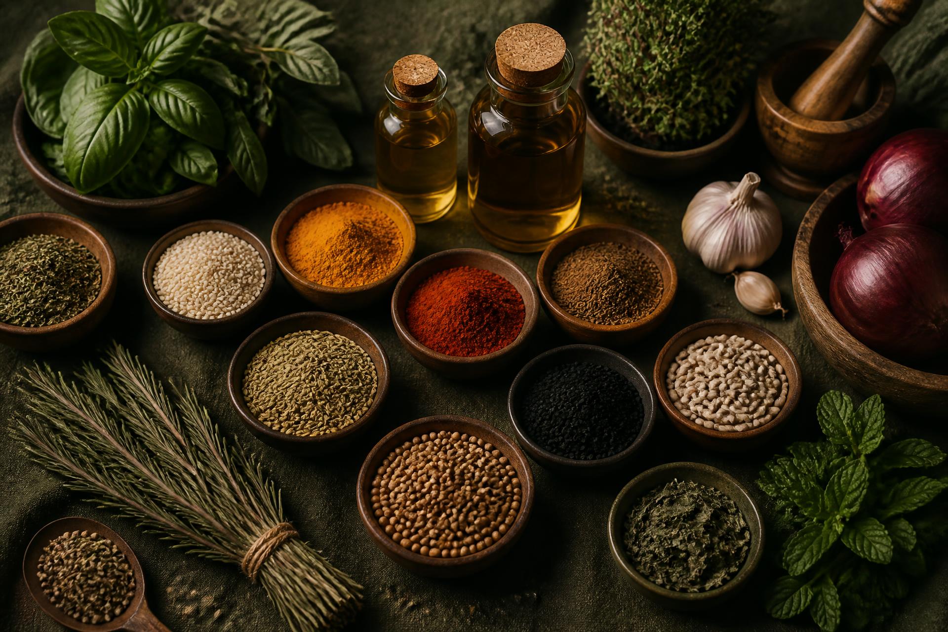 Premium herbs, spices, seeds and natural oils